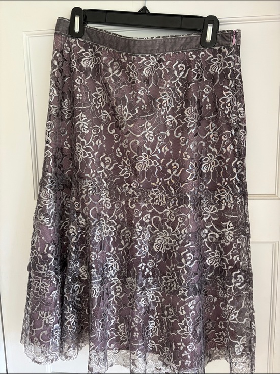 Sigrid Olsen Dresses & Skirts - Sigrid Olsen Purple Lace A-Line Skirt